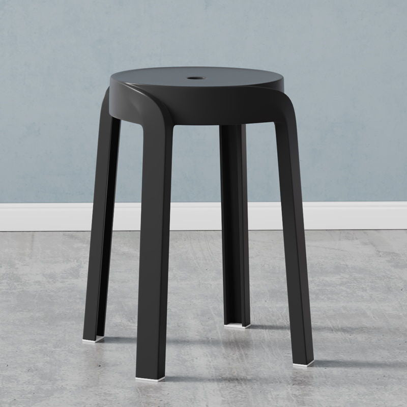 Contemporary Scandinavian Round PP Stackable Stool For Living Room