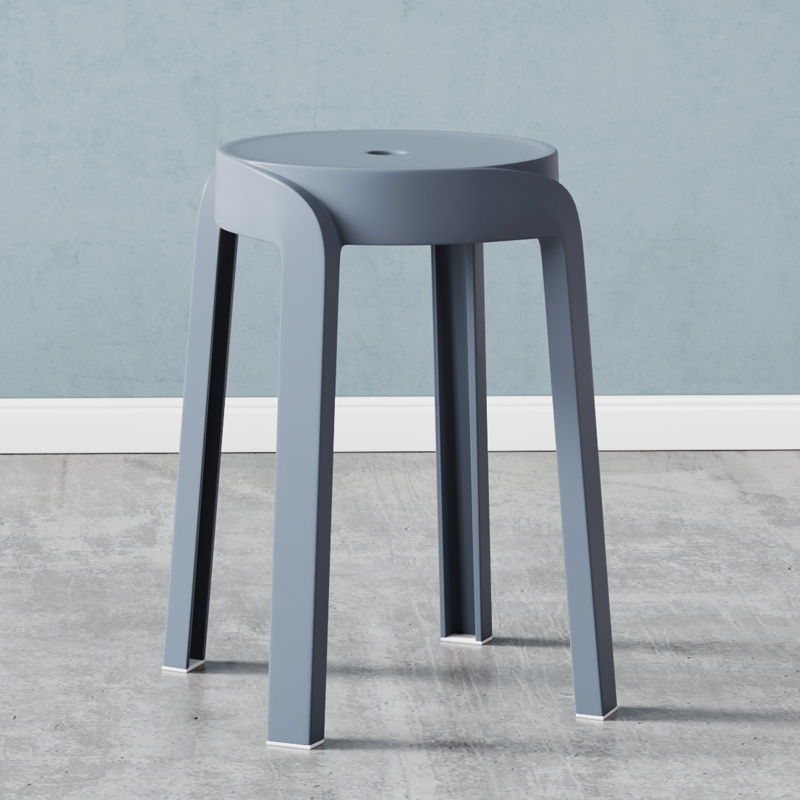 Contemporary Scandinavian Round PP Stackable Stool For Living Room
