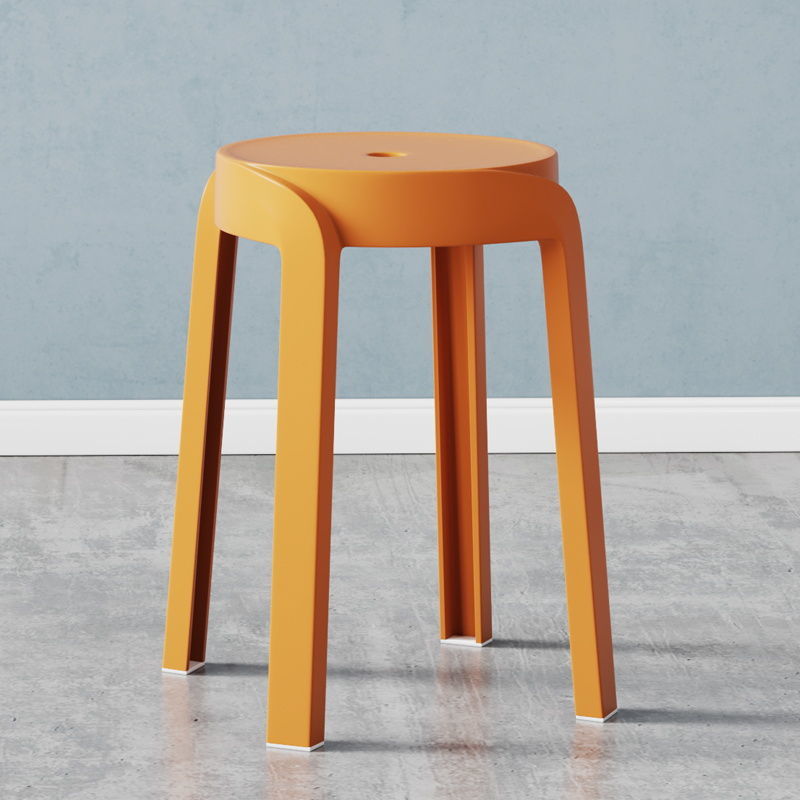 Contemporary Scandinavian Round PP Stackable Stool For Living Room