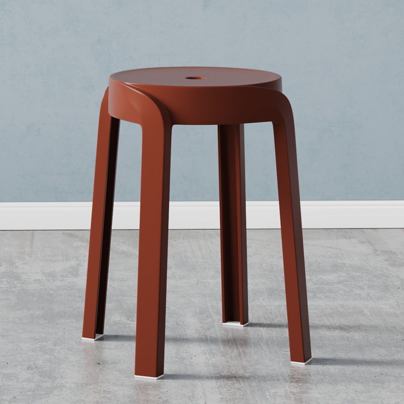 Contemporary Scandinavian Round PP Stackable Stool For Living Room