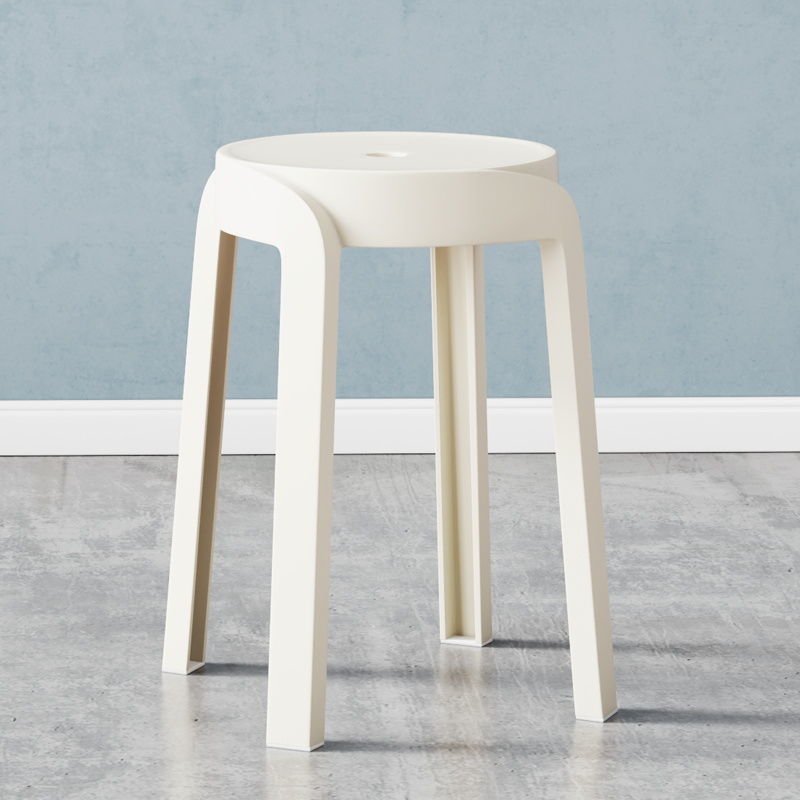 Contemporary Scandinavian Round PP Stackable Stool For Living Room