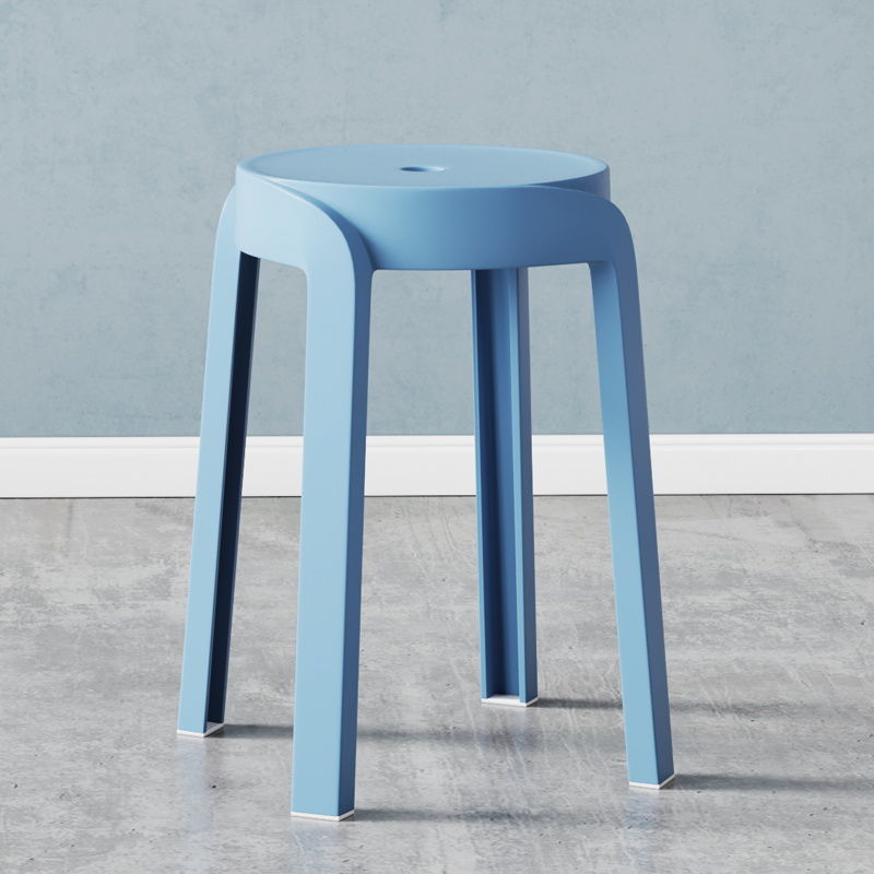Contemporary Scandinavian Round PP Stackable Stool For Living Room