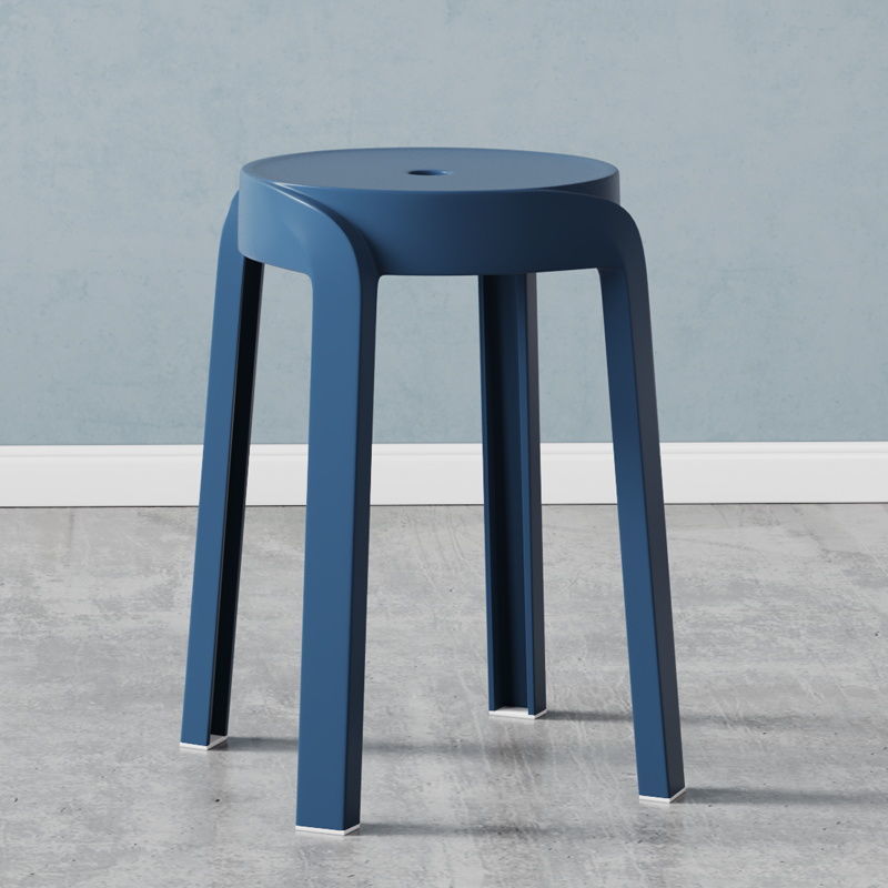 Contemporary Scandinavian Round PP Stackable Stool For Living Room