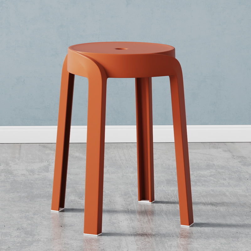 Contemporary Scandinavian Round PP Stackable Stool For Living Room