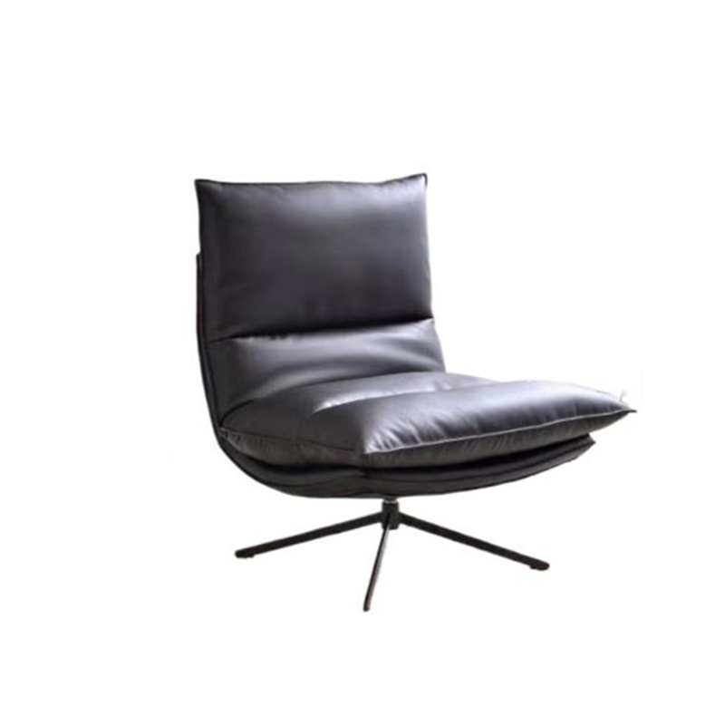 Sillón Reclinable Giratorio 360° Minimalista Escandinavo con Respaldo Ajustable en 4 Posiciones – Sillón Lounge de Piel Sintética Ecológica para Sala de Estar