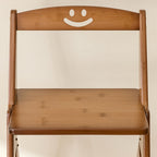 Modern Minimalist A-Shaped Bamboo Step Stool Backrest Foldable For Dining Room