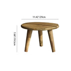 Modern Minimalist Round Solid Wood Stool — Low Profile, Sturdy for Living Room