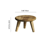 Modern Minimalist Round Solid Wood Stool — Low Profile, Sturdy for Living Room