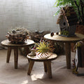 Modern Minimalist Round Solid Wood Stool — Low Profile, Sturdy for Living Room