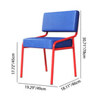 Traditional Vintage Rectangular Seat Cushion Carbon Steel Oil-Waxed Leather Sponge Dining Chair Backrest For Dining Room