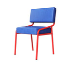 Traditional Vintage Rectangular Seat Cushion Carbon Steel Oil-Waxed Leather Sponge Dining Chair Backrest For Dining Room