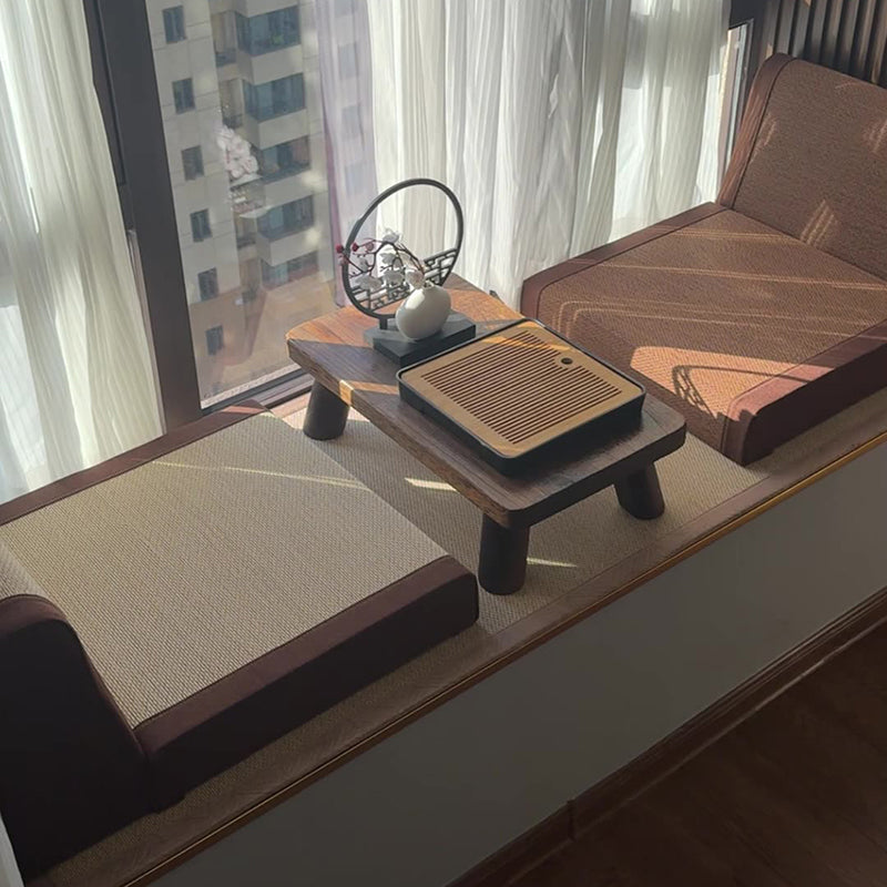 Traditional Japanese Tatami Rectangular Bamboo Sponge Lounge Chair Backrest For Living Room