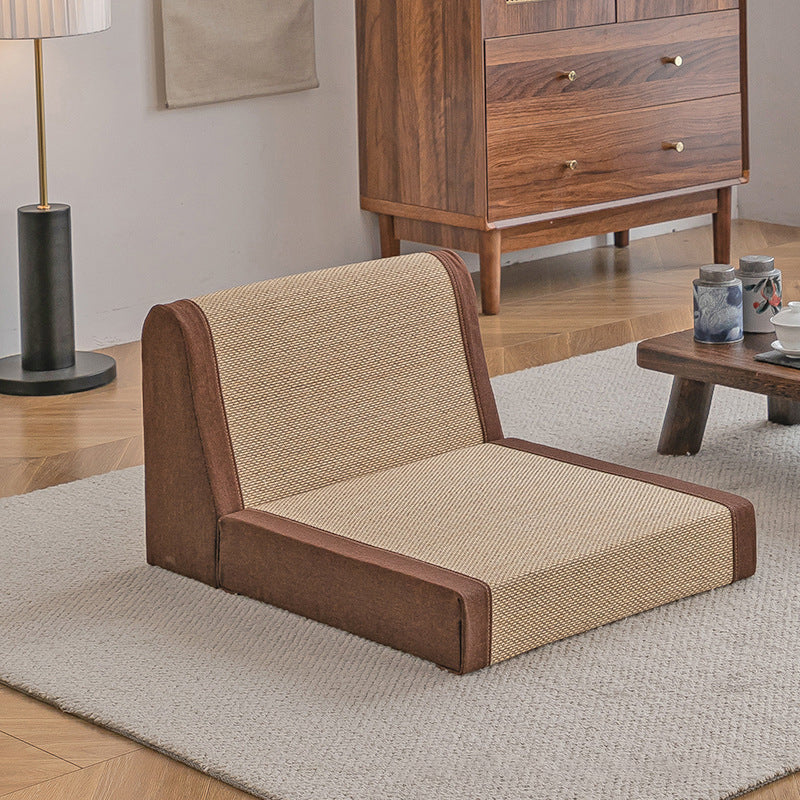 Traditional Japanese Tatami Rectangular Bamboo Sponge Lounge Chair Backrest For Living Room