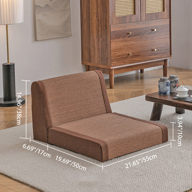 Traditional Japanese Tatami Rectangular Bamboo Sponge Lounge Chair Backrest For Living Room