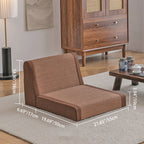 Traditional Japanese Tatami Rectangular Bamboo Sponge Lounge Chair Backrest For Living Room