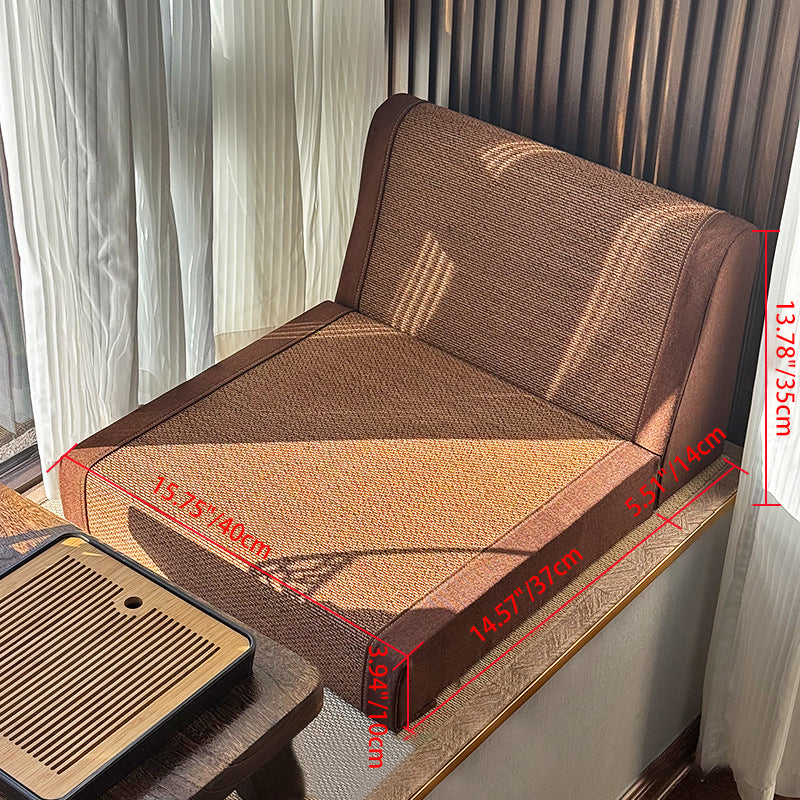 Traditional Japanese Tatami Rectangular Bamboo Sponge Lounge Chair Backrest For Living Room
