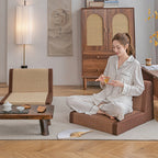 Traditional Japanese Tatami Rectangular Bamboo Sponge Lounge Chair Backrest For Living Room