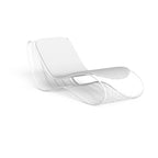 Tumbona de Jardín Moderna Minimalista Curva de Aleación de Aluminio con Respaldo Acolchado de Tela