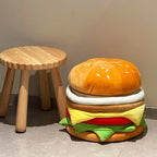 Taburete Redondo de Terciopelo Contemporáneo con Almacenamiento Oculto – Diseño de Perfil Bajo, Fabricación en Aglomerado para Sala de Estar