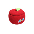 Modern Velvet Apple-Shaped Low Stool with Hidden Storage – MDF Living Room Accent
