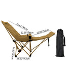 Moon Foldable Camping Recliner with Footrest & Backrest – Modern Minimalist Fabric & Carbon Steel Frame for Outdoor Patio