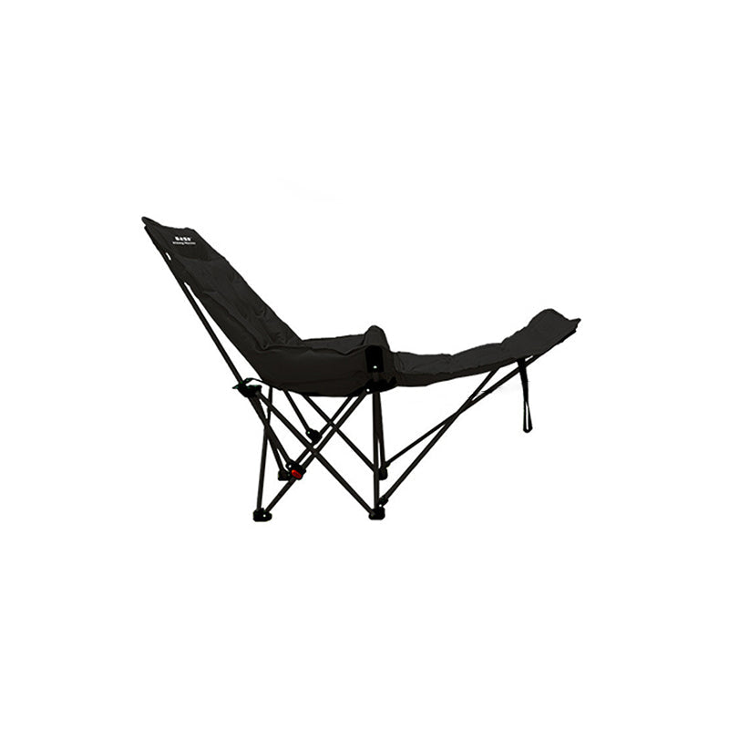 Moon Foldable Camping Recliner with Footrest & Backrest – Modern Minimalist Fabric & Carbon Steel Frame for Outdoor Patio