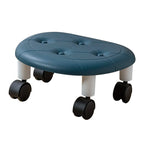 Modern Minimalist Oval Plastic Swivel Stool – Low, Movable Seat for Entryway & Living Room