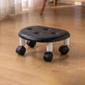 Modern Minimalist Oval Plastic Swivel Stool – Low, Movable Seat for Entryway & Living Room