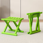 Taburete cuadrado plegable industrial contemporáneo – Silla de camping portátil de perfil bajo (PP/TPE) para uso exterior e interior