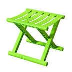 Taburete cuadrado plegable industrial contemporáneo – Silla de camping portátil de perfil bajo (PP/TPE) para uso exterior e interior