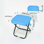 Modern Minimalist Oxford Fabric Camping Stool – Foldable Carbon Steel Frame, Low-Profile Square-Pocket Chair for Outdoor Patio