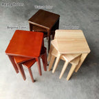 Taburete bajo de caucho cuadrado, elegante, moderno y minimalista, sin respaldo ni reposabrazos para comedor