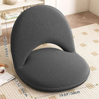 Modern Minimalist Oval Foldable Sherpa Fabric Corduroy Carbon Steel Accent Chair Backrest Armless For Living Room