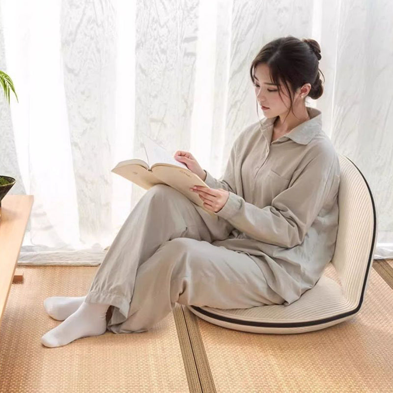 Modern Minimalist Oval Foldable Sherpa Fabric Corduroy Carbon Steel Accent Chair Backrest Armless For Living Room