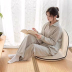 Modern Minimalist Oval Foldable Sherpa Fabric Corduroy Carbon Steel Accent Chair Backrest Armless For Living Room