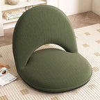 Modern Minimalist Oval Foldable Sherpa Fabric Corduroy Carbon Steel Accent Chair Backrest Armless For Living Room
