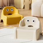 Modern Minimalist Curved Kids' Stool – Low, Armless, Backless Design in PP & PVC for Living Room