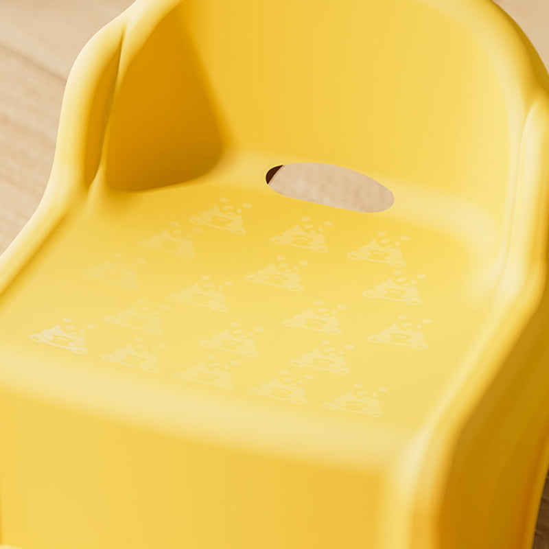 Modern Minimalist Curved Kids' Stool – Low, Armless, Backless Design in PP & PVC for Living Room