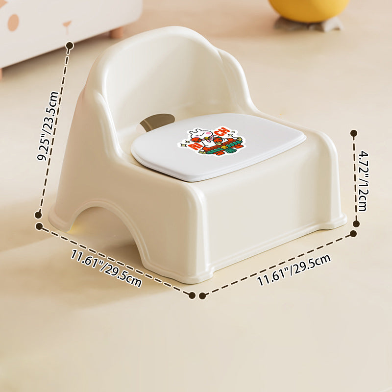 Modern Minimalist Curved Kids' Stool – Low, Armless, Backless Design in PP & PVC for Living Room