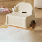 Modern Minimalist Curved Kids' Stool – Low, Armless, Backless Design in PP & PVC for Living Room