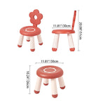 Contemporary Flower-Shaped PP Kids' Low Stool, Armless, for Living Room