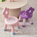 Contemporary Flower-Shaped PP Kids' Low Stool, Armless, for Living Room