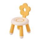 Contemporary Flower-Shaped PP Kids' Low Stool, Armless, for Living Room