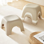Taburete bajo cuadrado de plástico, elegante, moderno y minimalista para sala de estar