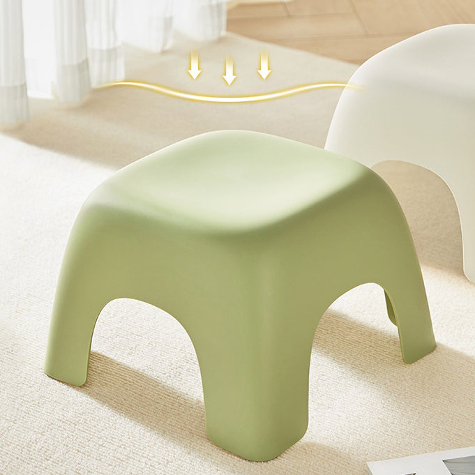 Taburete bajo cuadrado de plástico, elegante, moderno y minimalista para sala de estar