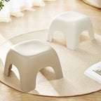 Taburete bajo cuadrado de plástico, elegante, moderno y minimalista para sala de estar