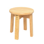 Traditional Chinese Round Solid Wood Low Stool for Living Room – Elegant, Durable Seating for Your Space