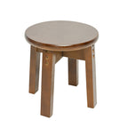 Traditional Chinese Round Solid Wood Low Stool for Living Room – Elegant, Durable Seating for Your Space