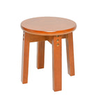 Traditional Chinese Round Solid Wood Low Stool for Living Room – Elegant, Durable Seating for Your Space
