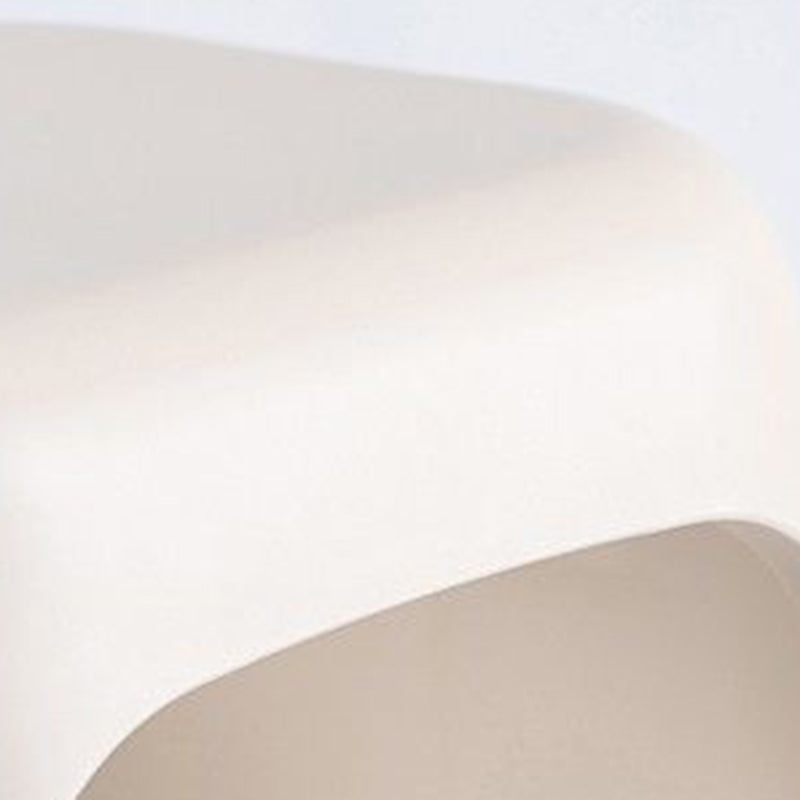 Sleek Modern Minimalist Rectangular Low Stool with Non-Slip Plastic Base for Living Room